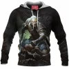 The Witcher Fleece-Hoodie, Game Fleece-Hoodie, Fantasy Fleece-Hoodie