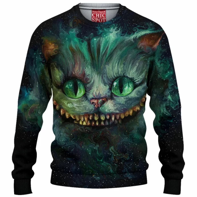 We Are All Mad Here The Cheshire Cat Knitted Sweater