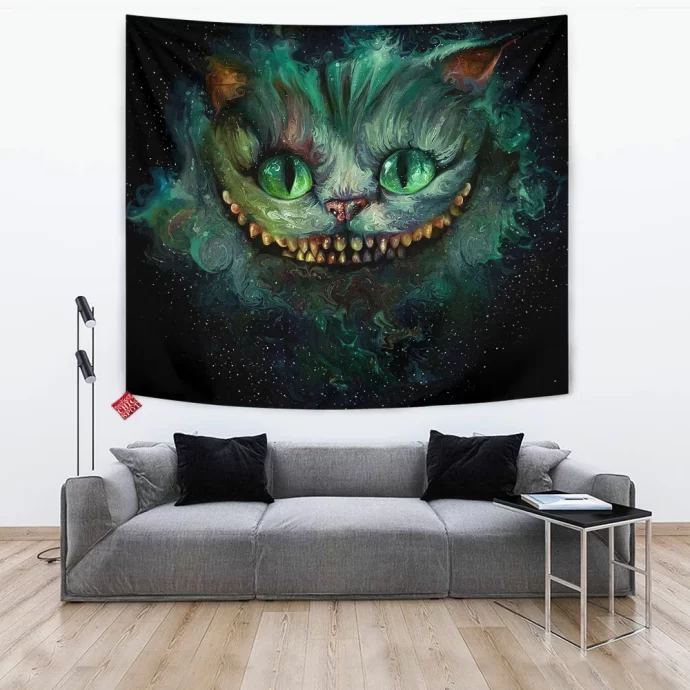 We Are All Mad Here The Cheshire Cat Tapestry