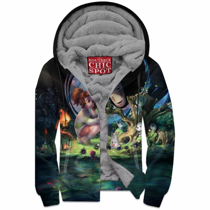 Miyazaki Tribute Zip Fleece Hoodie