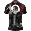 Anime Polo Shirt, Berserk Polo Shirt, Guts Polo Shirt