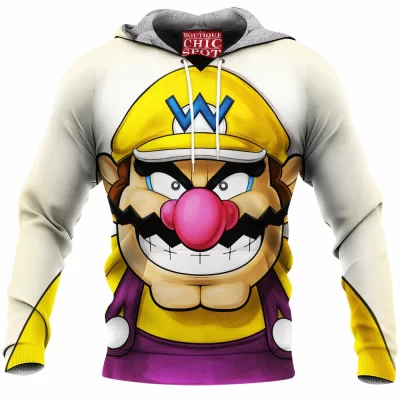 Game Fleece-Hoodie, Mario Fleece-Hoodie, Wario Fleece-Hoodie