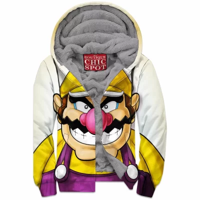 Game Zip-Fleece-Hoodie, Mario Zip-Fleece-Hoodie, Wario Zip-Fleece-Hoodie