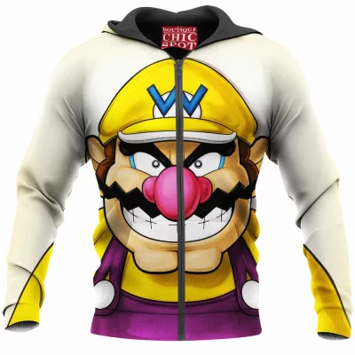 Game Zip-Hoodie, Mario Zip-Hoodie, Wario Zip-Hoodie