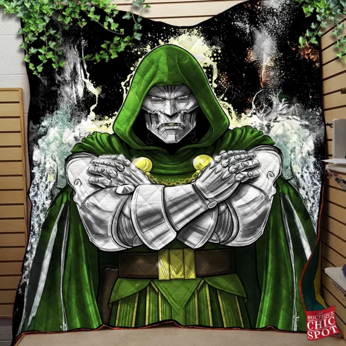 Dr Doom Quilt Blanket