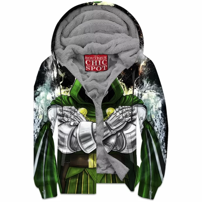 Dr Doom Zip Fleece Hoodie