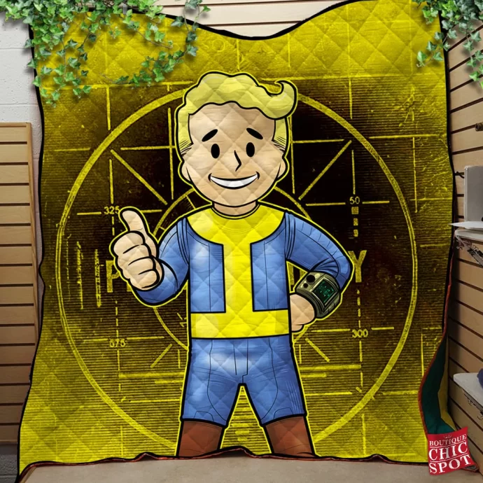 Vault Boy Quilt Blanket