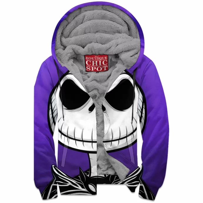 Jack Skellington Zip Fleece Hoodie