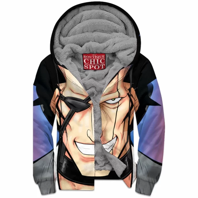 Kenpachi Zaraki Bleach Zip Fleece Hoodie