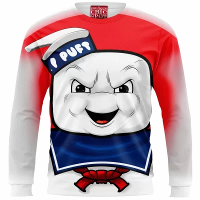 Horror Zip Sweatshirt, Ghostbusters Zip Sweatshirt, Stay Puft Marshmallow Man Zip Sweatshirt