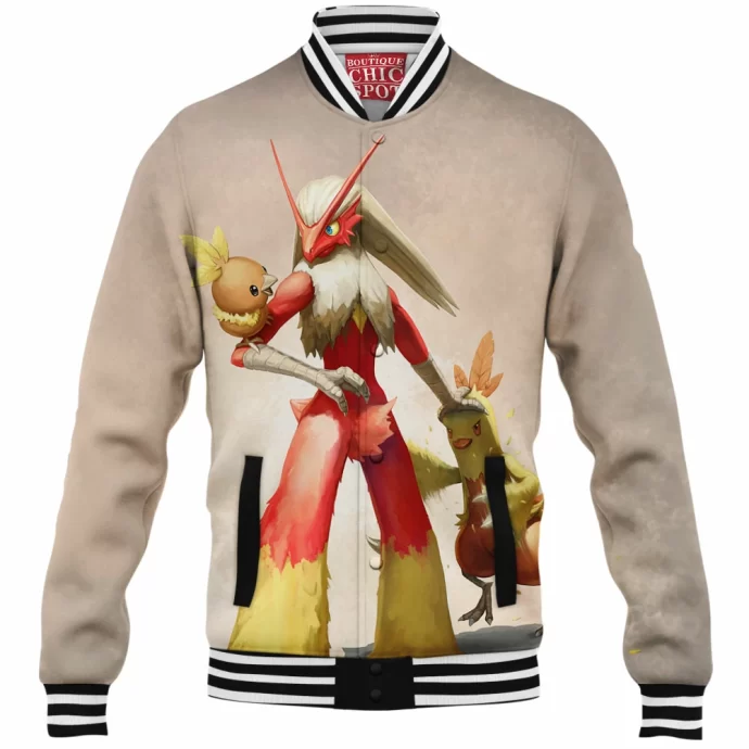 Torchic Combusken And Blaziken Baseball Jacket