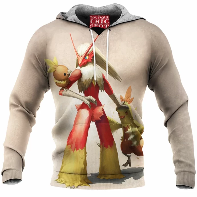 Torchic Combusken And Blaziken Fleece Hoodie