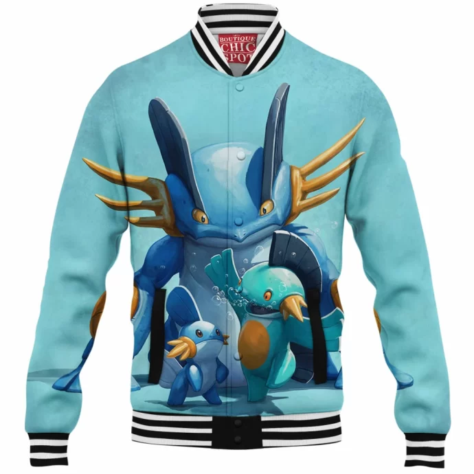 Mudkip Marshtomp And Swampert Baseball Jacket