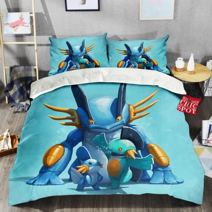 Mudkip Marshtomp And Swampert Bedding Set