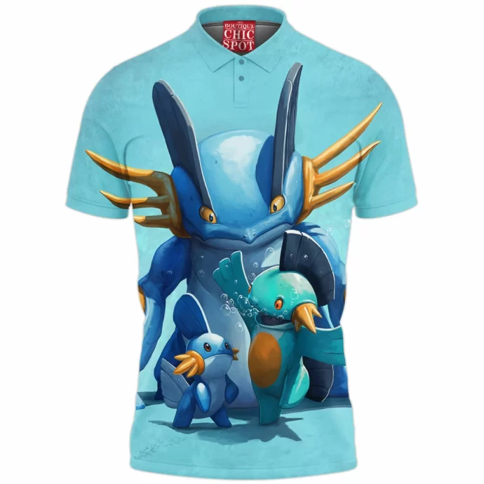 Mudkip Marshtomp And Swampert Polo Shirt