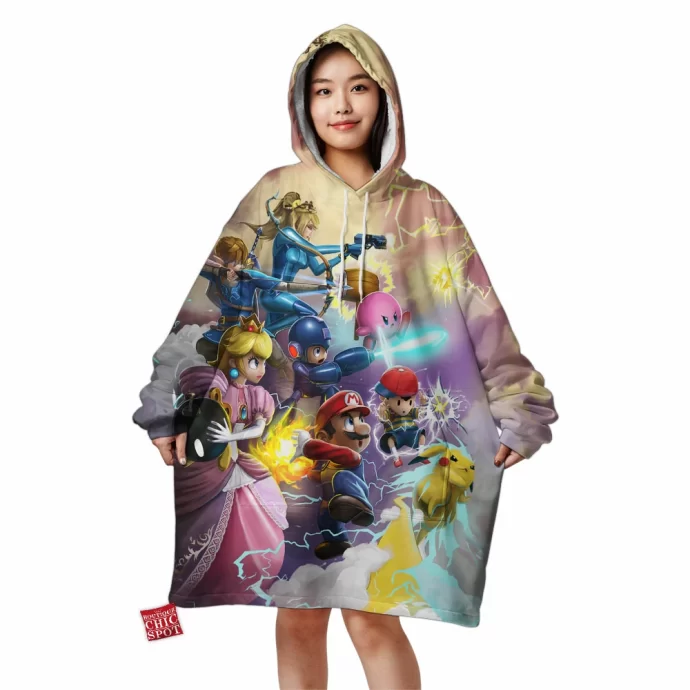 Mario Smash Bros Blanket Hoodie