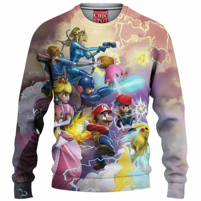 Mario Smash Bros Knitted Sweater