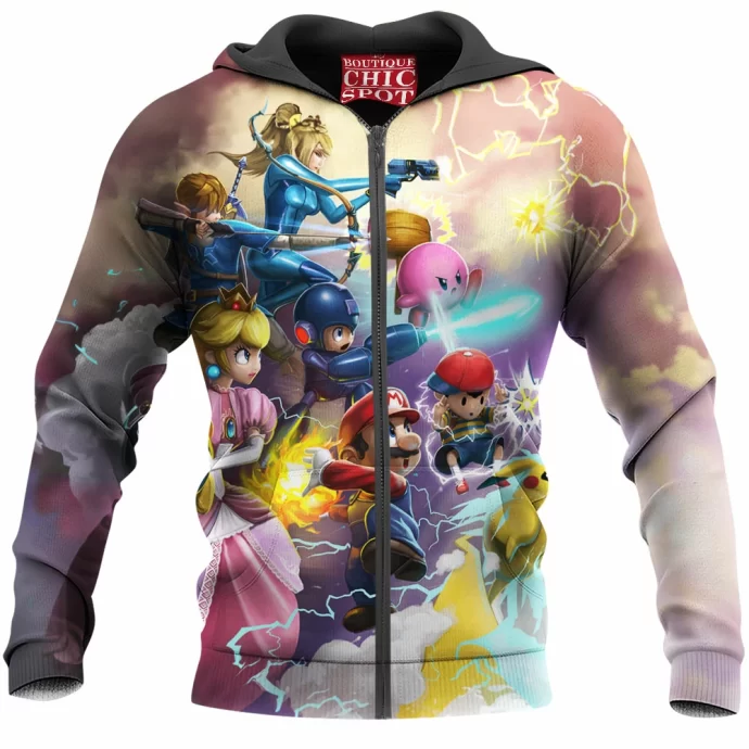 Mario Smash Bros Zip Hoodie