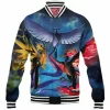 Anime Baseball-Jacket, Moltres Baseball-Jacket, Pokemon Baseball-Jacket, Zapdos Baseball-Jacket, Articuno Baseball-Jacket