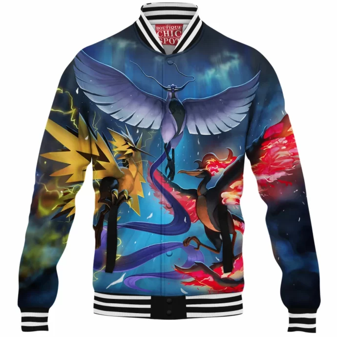 Icuno Zapdos Moltres Baseball Jacket