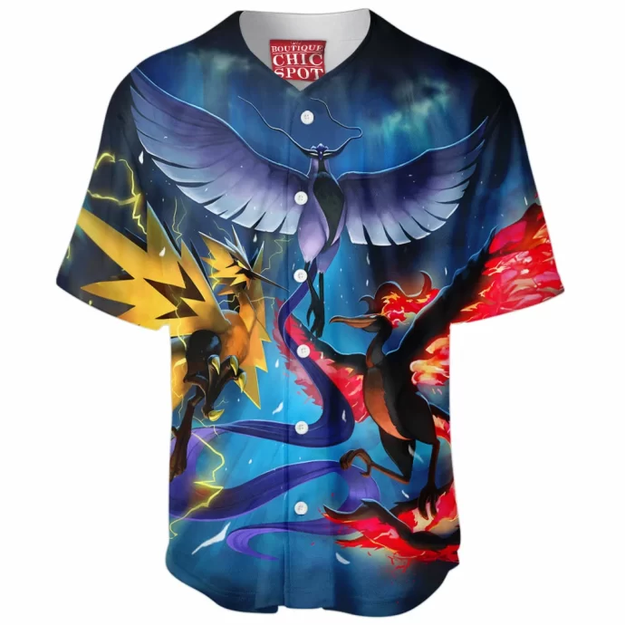 Icuno Zapdos Moltres Baseball Jersey