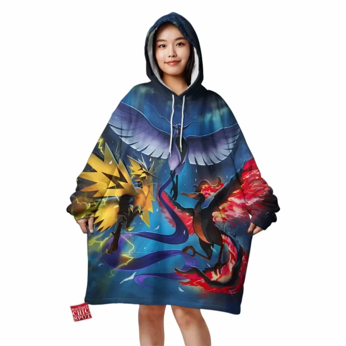 Icuno Zapdos Moltres Blanket Hoodie