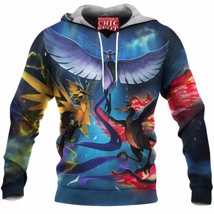 Icuno Zapdos Moltres Fleece Hoodie