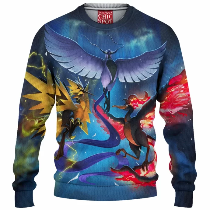 Icuno Zapdos Moltres Knitted Sweater