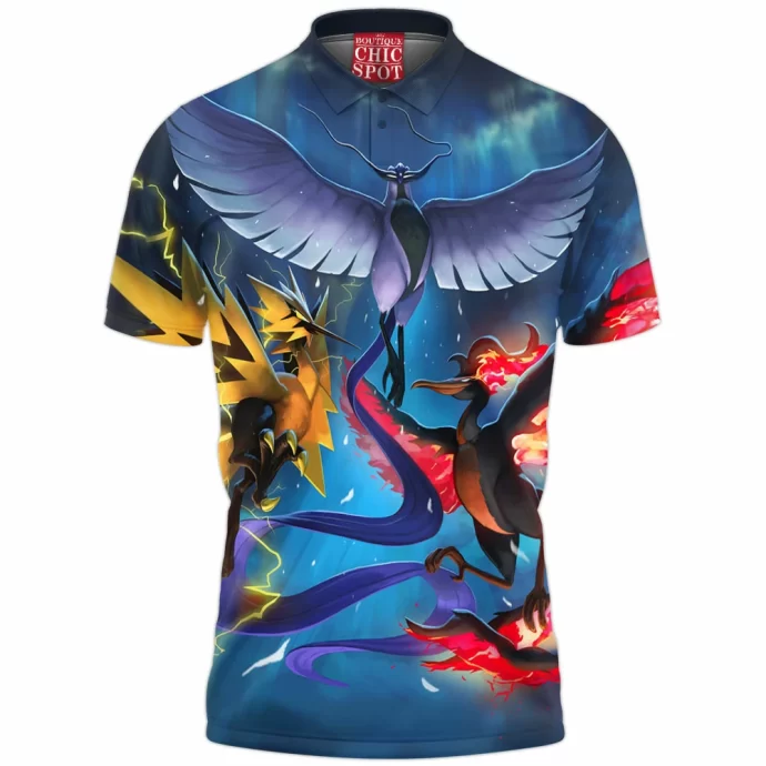 Icuno Zapdos Moltres Polo Shirt