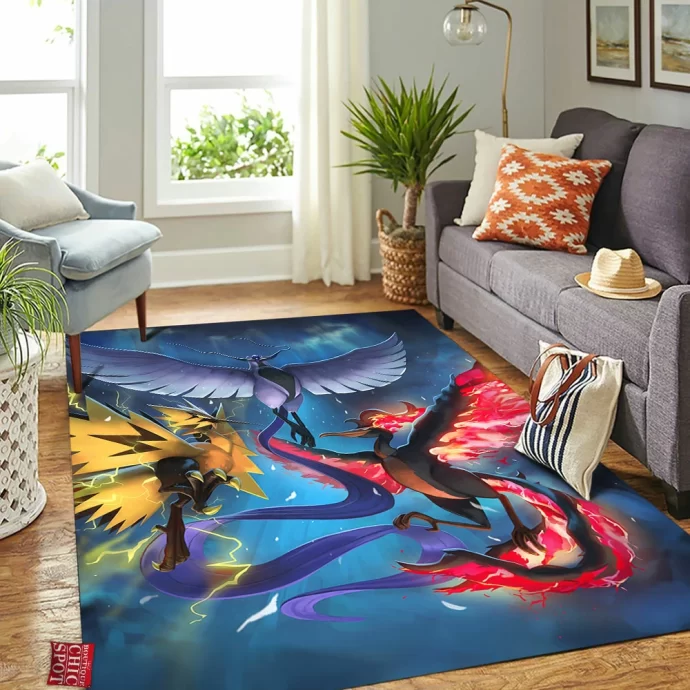 Icuno Zapdos Moltres Rectangle Rug