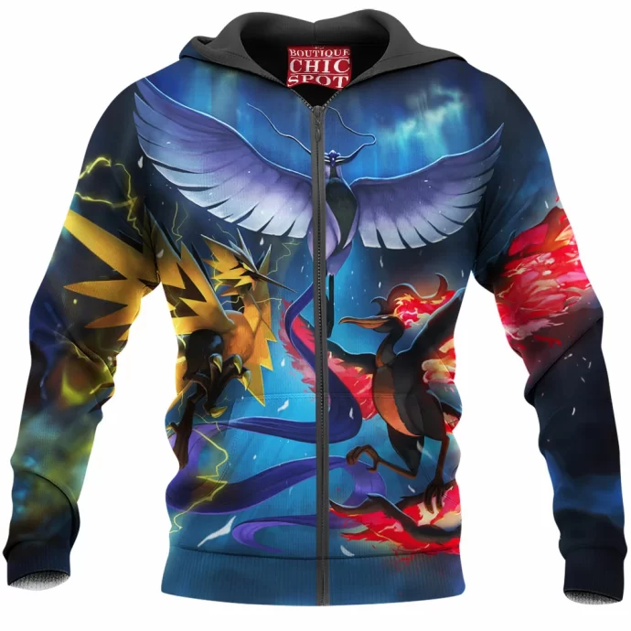 Icuno Zapdos Moltres Zip Hoodie