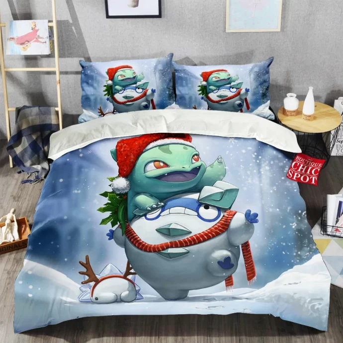 Bulbasaur Christmas Bedding Set