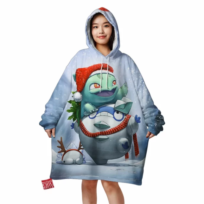 Bulbasaur Christmas Blanket Hoodie