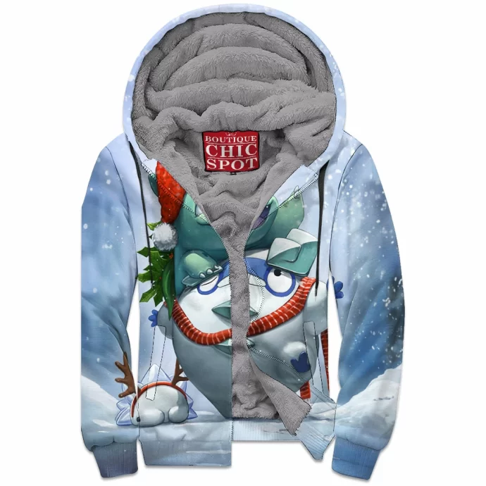 Bulbasaur Christmas Zip Fleece Hoodie