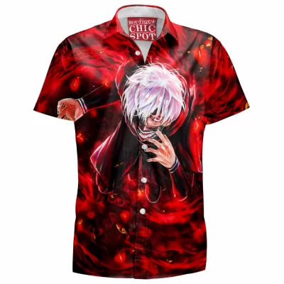 Anime Hawaiian-Shirt, Ken Kaneki Hawaiian-Shirt, Tokyo Ghoul Hawaiian-Shirt