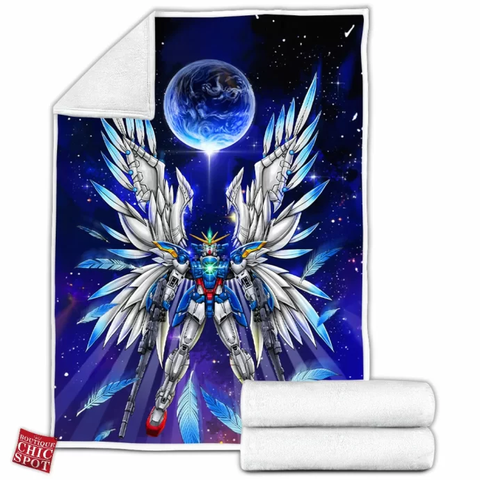 Wing Gundam Zero Fleece Blanket