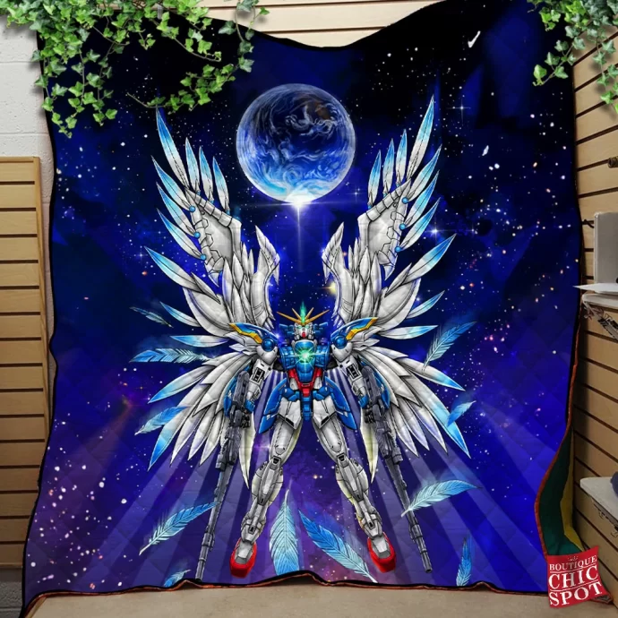 Wing Gundam Zero Quilt Blanket