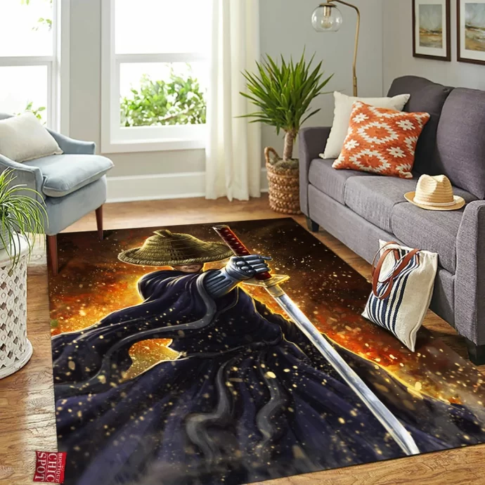 Straw Hat Samurai Rectangle Rug