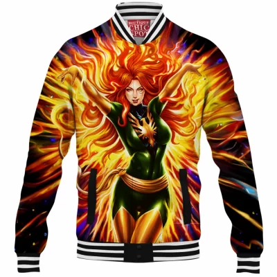 Comic Baseball-Jacket, Phoenix Baseball-Jacket, X-men Baseball-Jacket