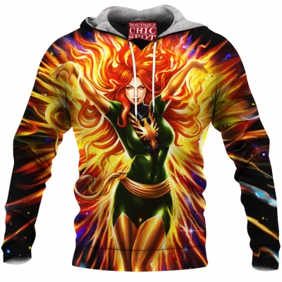Comic Fleece-Hoodie, Phoenix Fleece-Hoodie, X-men Fleece-Hoodie