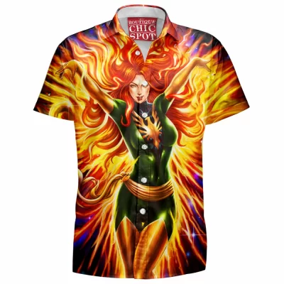 Comic Hawaiian-Shirt, Phoenix Hawaiian-Shirt, X-men Hawaiian-Shirt