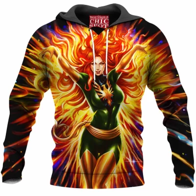 Comic Hoodie, Phoenix Hoodie, X-men Hoodie