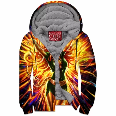Comic Zip-Fleece-Hoodie, Phoenix Zip-Fleece-Hoodie, X-men Zip-Fleece-Hoodie