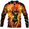 Comic Zip-Hoodie, Phoenix Zip-Hoodie, X-men Zip-Hoodie