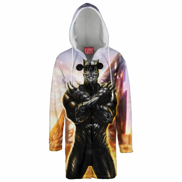 Black Panther Hooded Cloak Coat