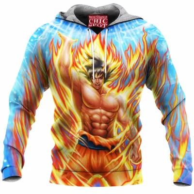 Goku Fleece-Hoodie, Anime Fleece-Hoodie, Dragon Ball Fleece-Hoodie