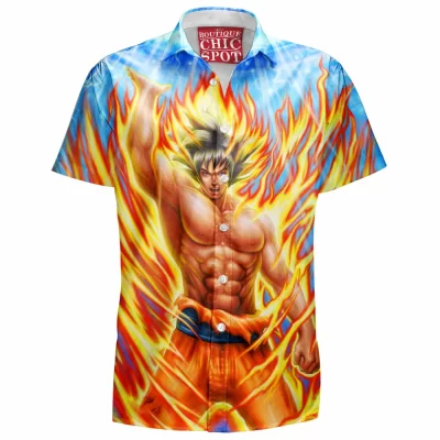 Goku Hawaiian-Shirt, Anime Hawaiian-Shirt, Dragon Ball Hawaiian-Shirt