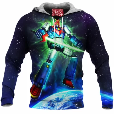 Anime Fleece-Hoodie, Voltes V Fleece-Hoodie