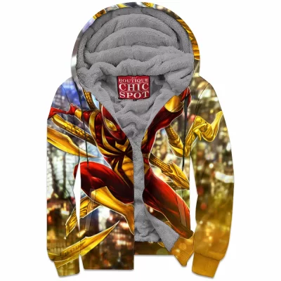 Comic Zip-Fleece-Hoodie, Iron Spider Zip-Fleece-Hoodie