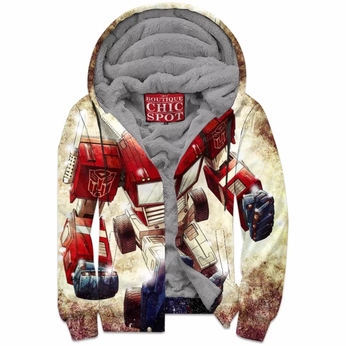 Optimus Prime Zip Fleece Hoodie